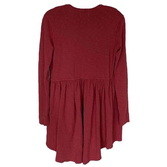 Anthropologie T.La Beira 100% Cotton Red Open Front Cardigan Size Extra Small - Picture 4 of 7